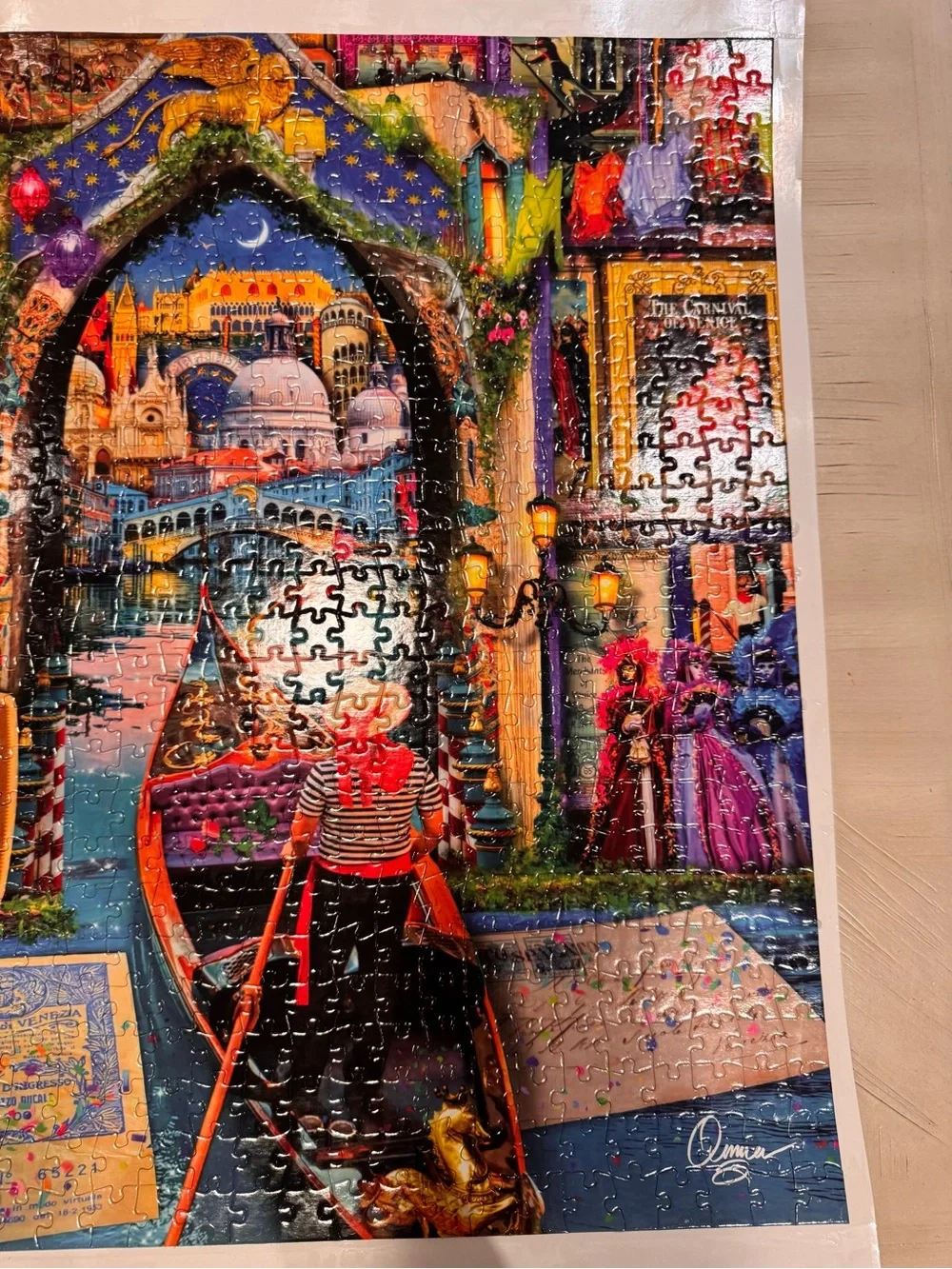 Aimee Stewart Life Is an Open Book Venice Completed Puzzle Art
